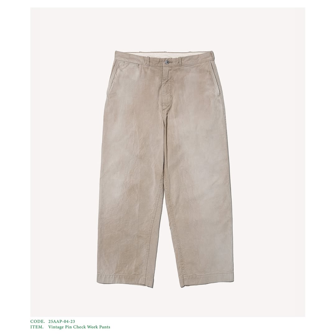 A.PRESSE 25AW Vintage Pin Check Work Pants